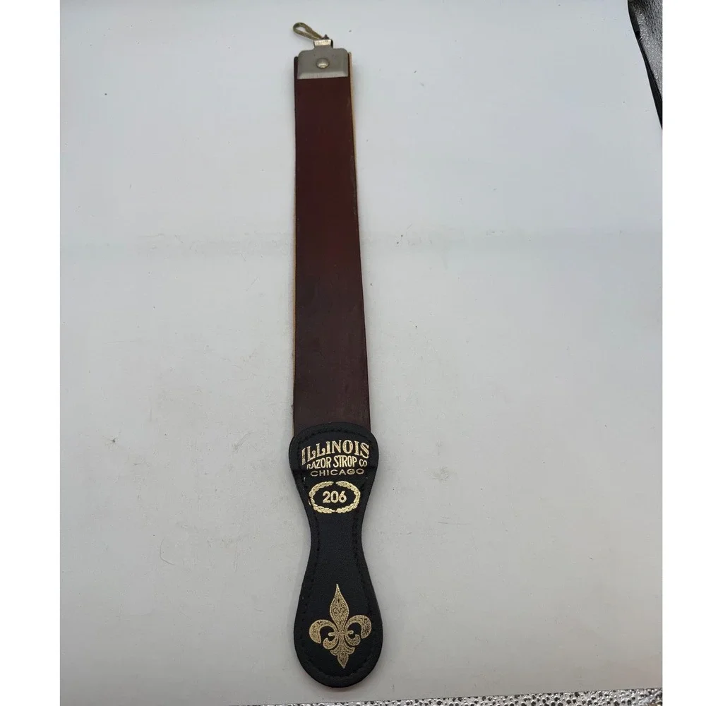 Illinois Razor Strop Co Chicago 206 Vintage Leather Canvas Straight Razor Strop